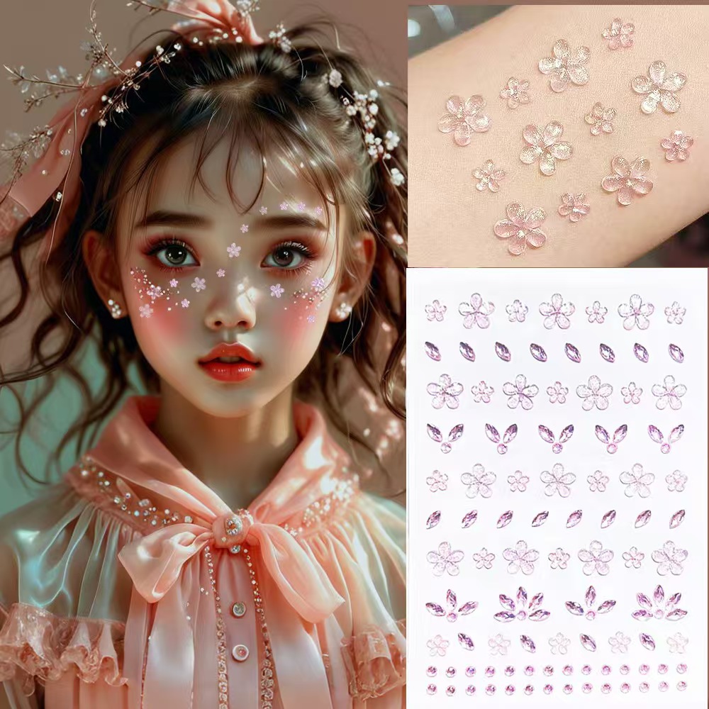 Flower Supplies - New Diamond Face Stickers 3D Flower