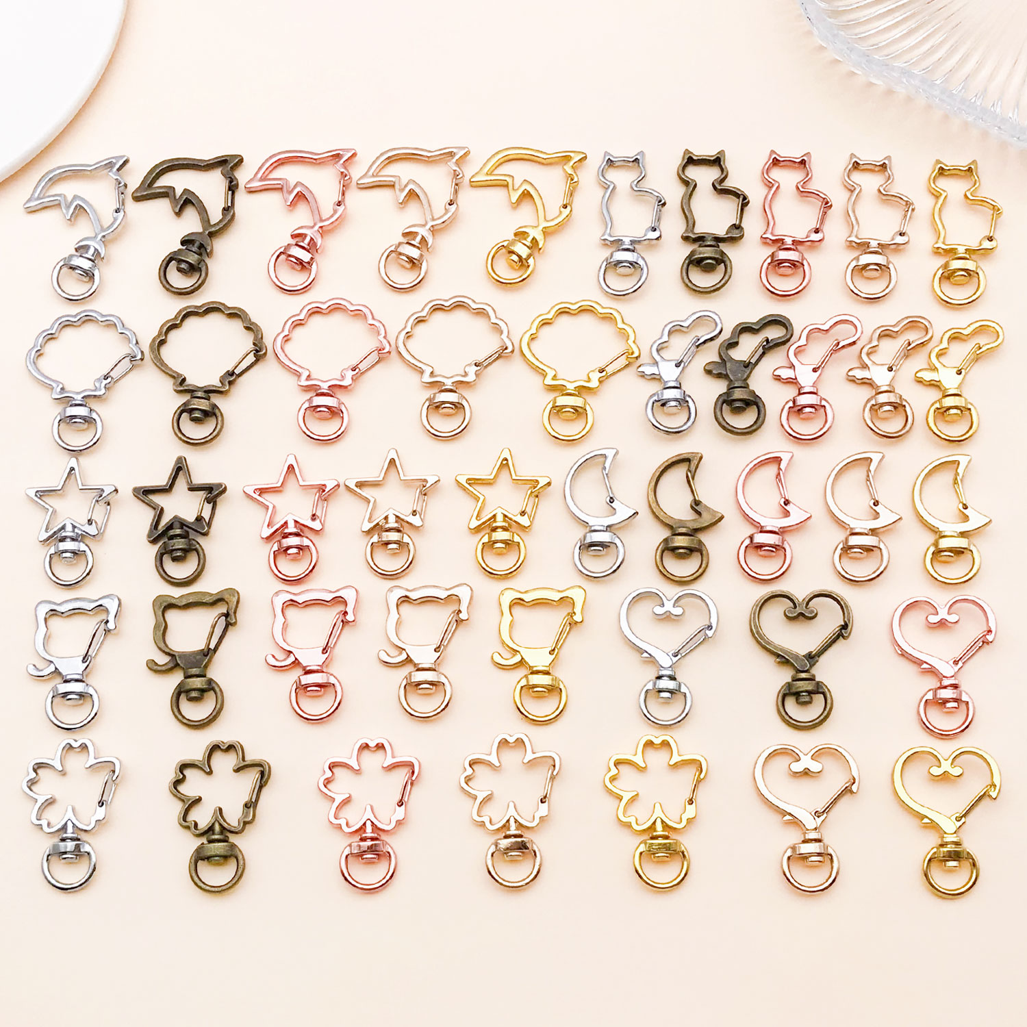 5pcs/lot Heart Star Moon Cat D - Flower Supplies avaliação e preço
