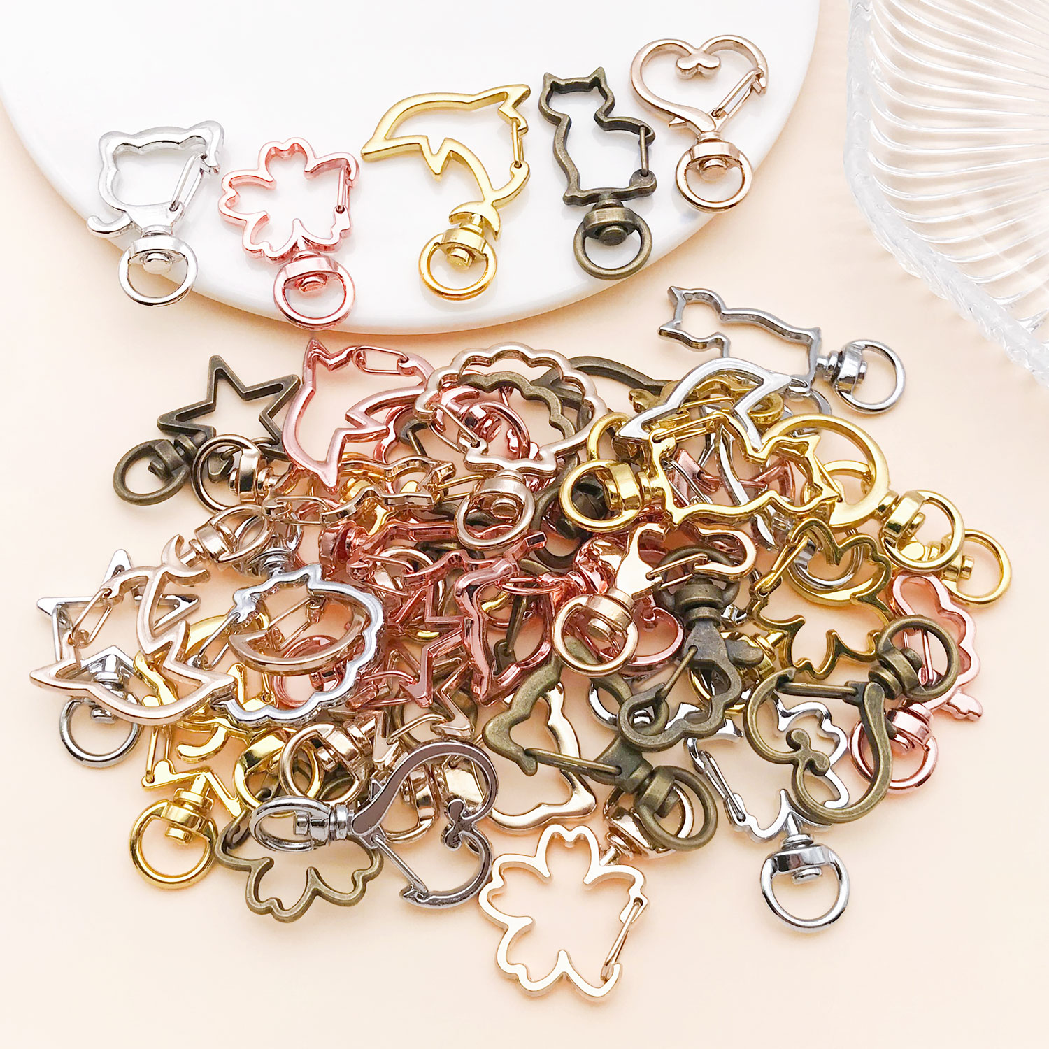 5pcs/lot Heart Star Moon Cat D - Flower Supplies avaliação e preço