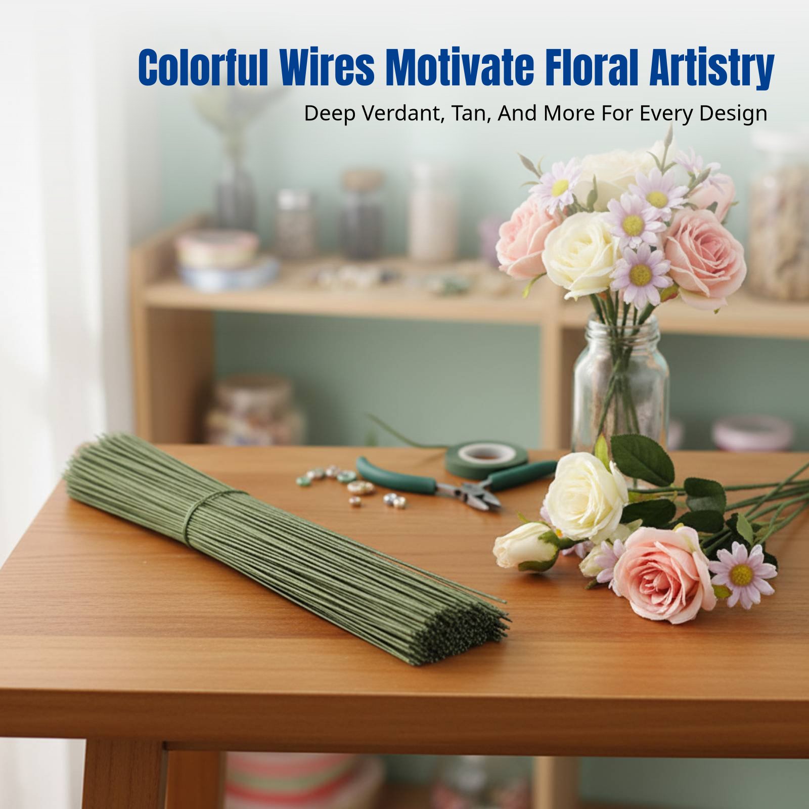 DIY Handcraft Floral Stem Wire - Flower Supplies avaliação e preço