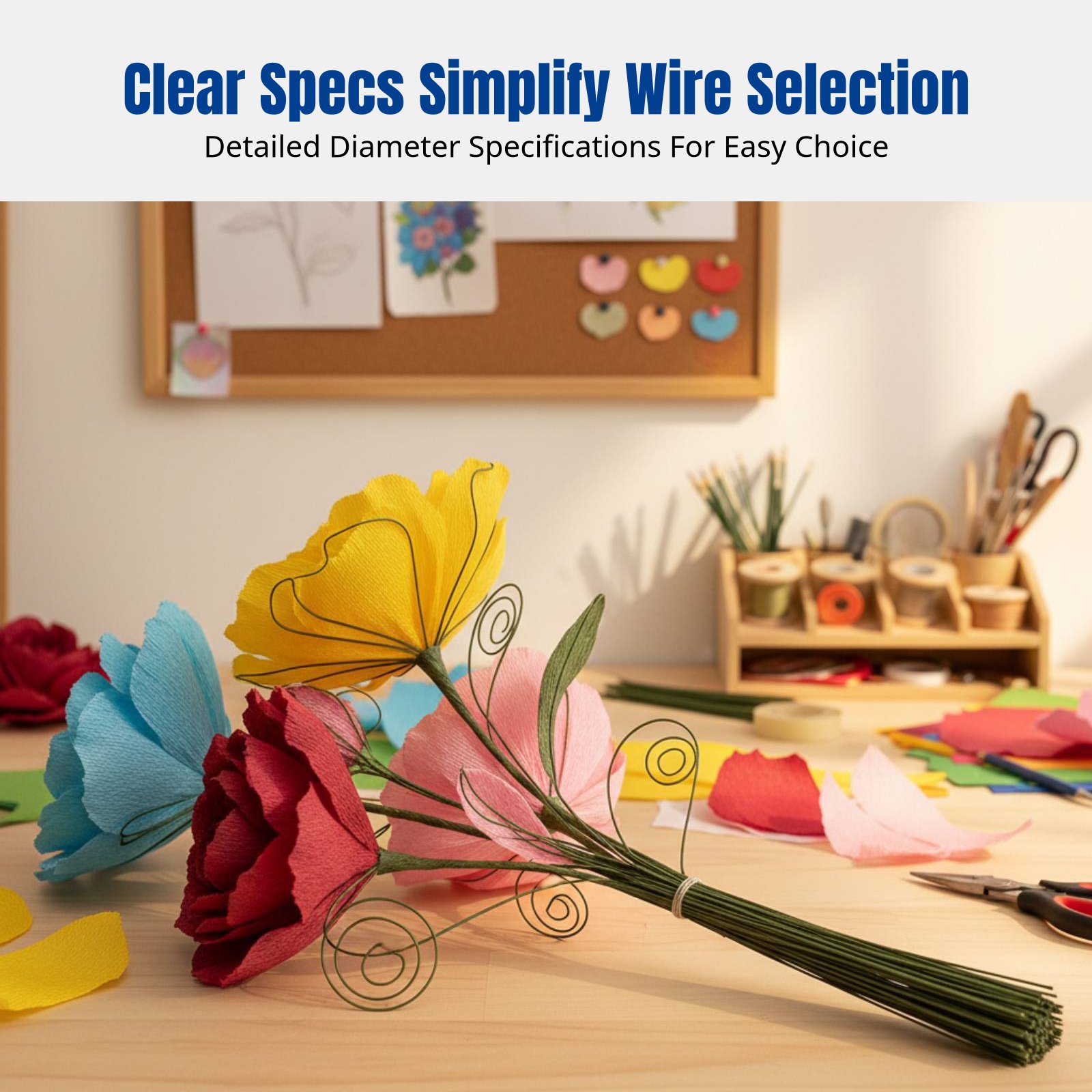 DIY Handcraft Floral Stem Wire - Flower Supplies avaliação e preço