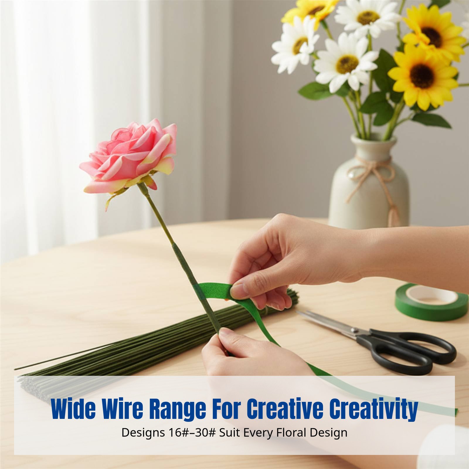 DIY Handcraft Floral Stem Wire - Flower Supplies avaliação e preço