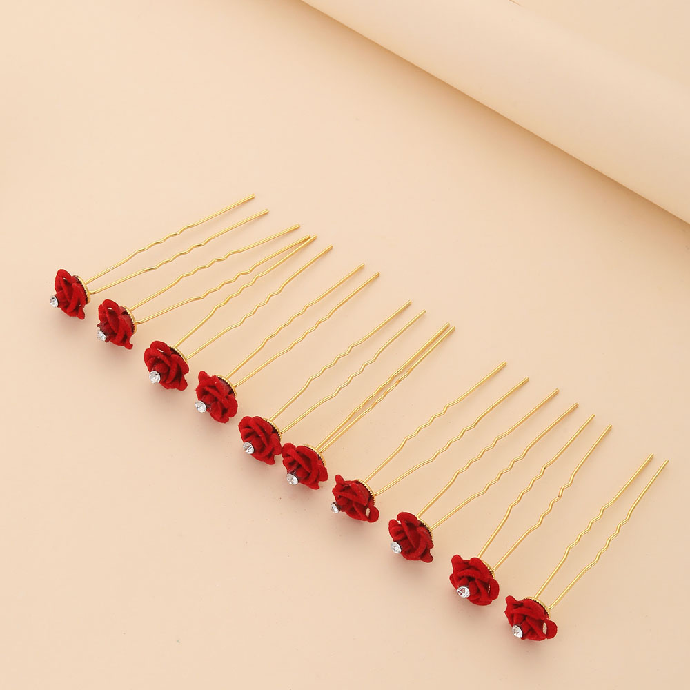 10Pcs Rose Hair Accessories We - Flower Supplies avaliação e preço