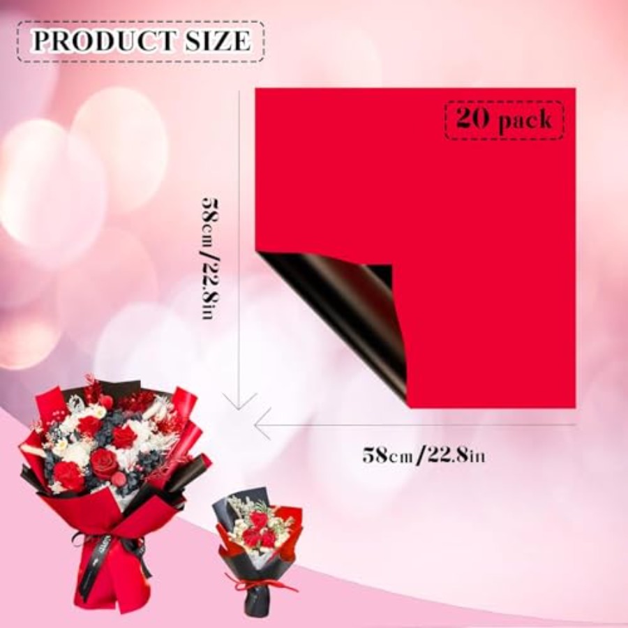 20 Sheets Flower Wrapping Pape - Flower Supplies avaliação e preço