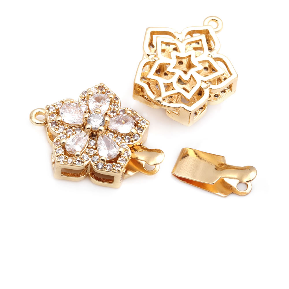 4 Sets Full Size 21x15MM 18K G - Flower Supplies avaliação e preço