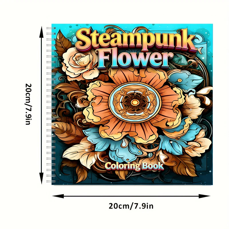 Coloring Book Steampunk Flower - Flower Supplies avaliação e preço
