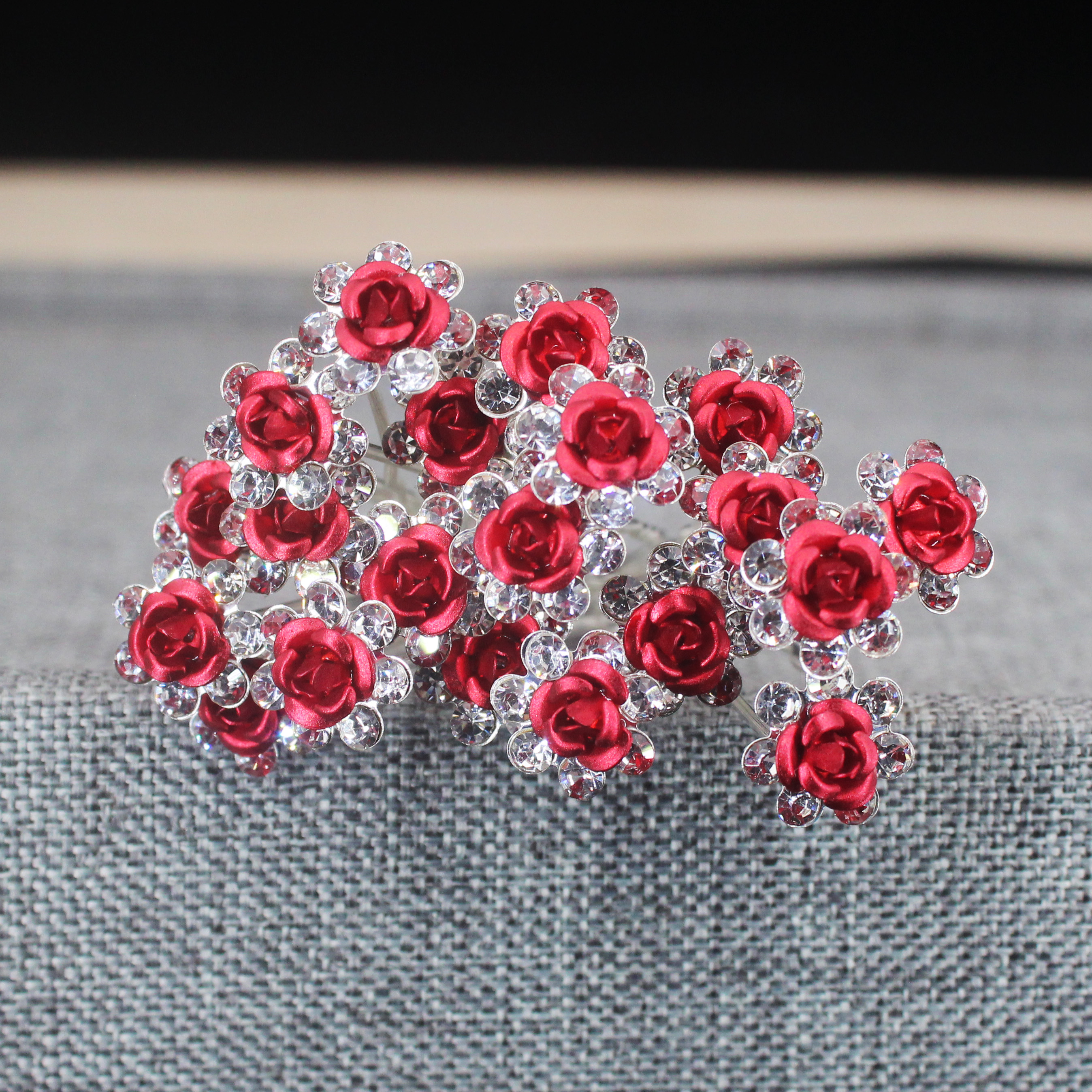 20PCS Rose Flower Rhinestone H - Flower Supplies avaliação e preço