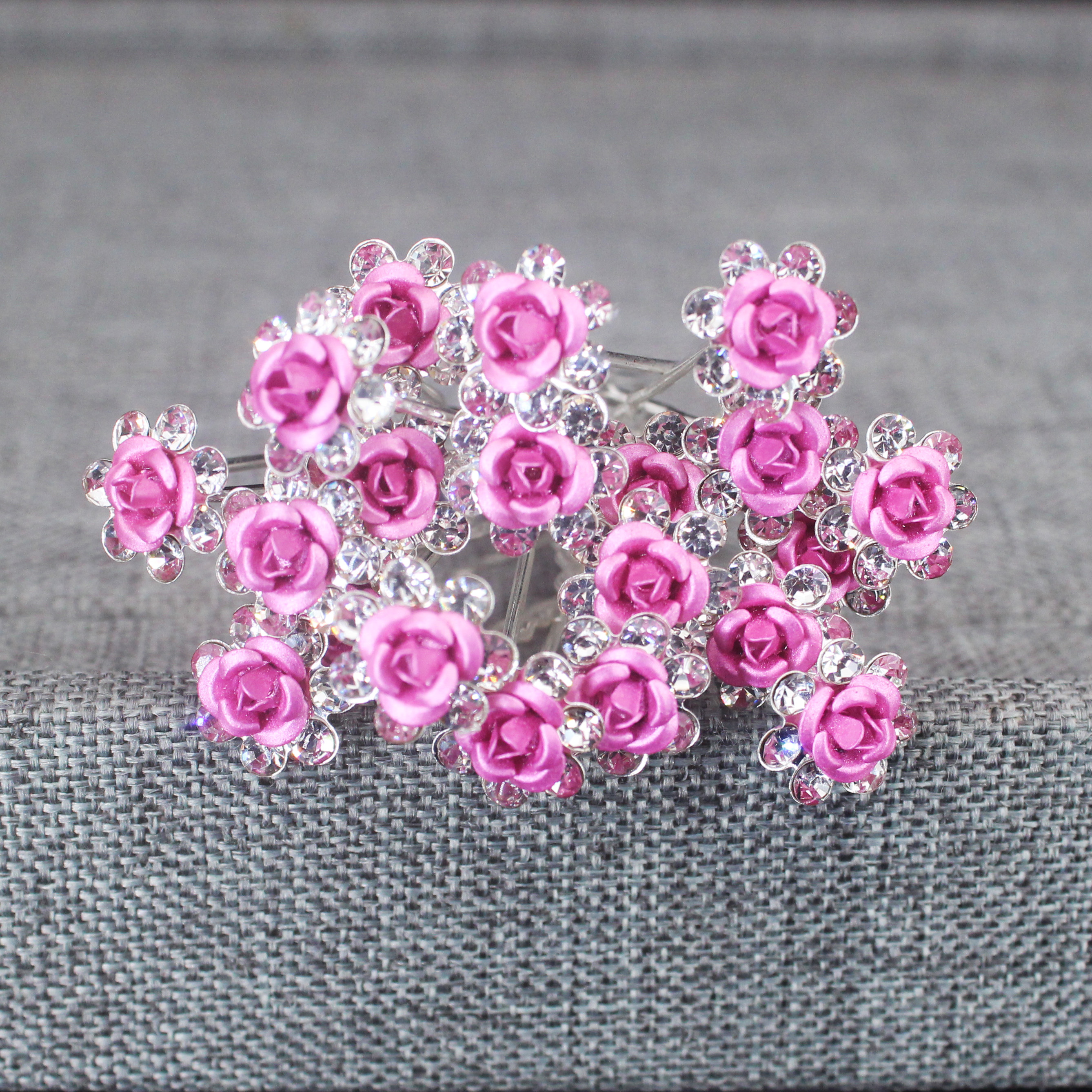 20PCS Rose Flower Rhinestone H - Flower Supplies avaliação e preço